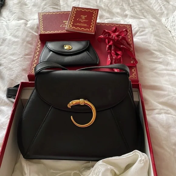 Cartier Shoulder Bag from original owner. Purchased in Nice, France in 1990. - Picture 1 of 16
